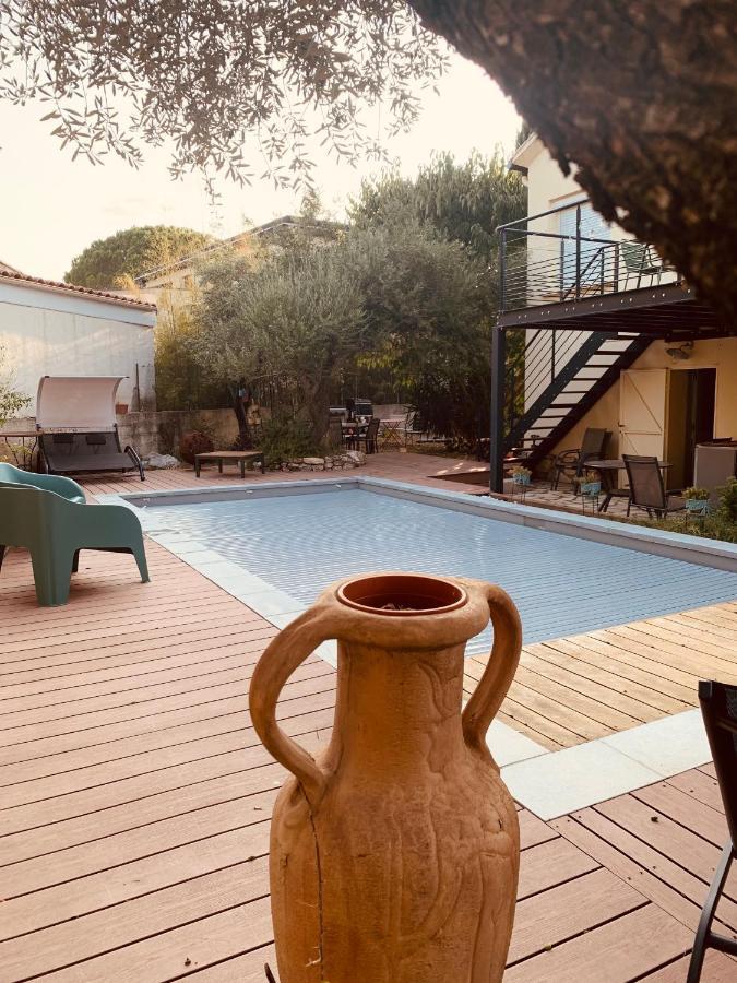 Appartement Independant Avec Jardin Et Acces Piscine Nimes Exterior foto
